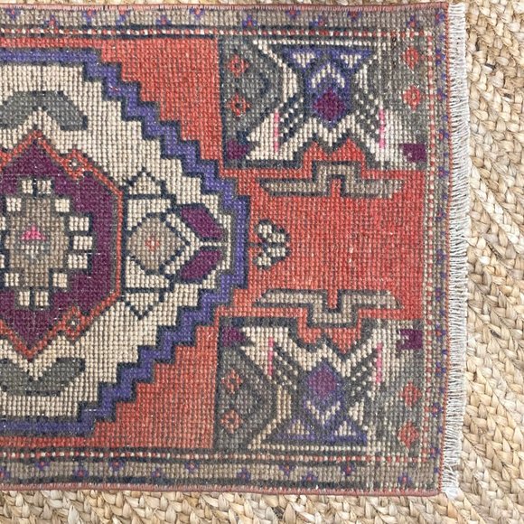 Vintage Small Boho Turkish Decor 2x3 Rug Pink - Picture 4 of 4